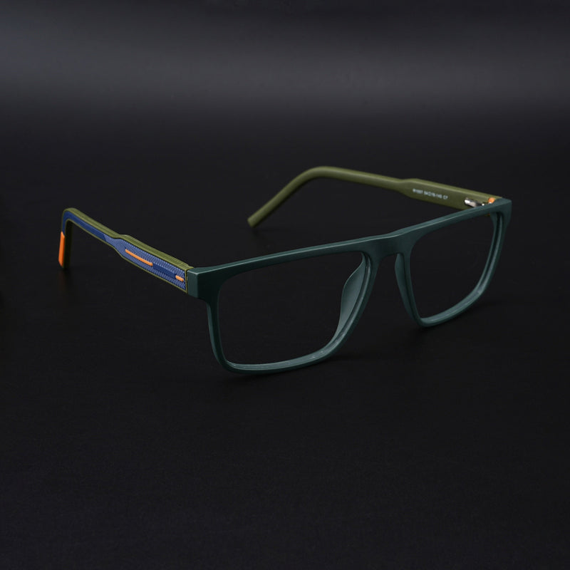 Eyejack Rush Green Square Eyeglasses for Men & Women (1007CL700-C6)