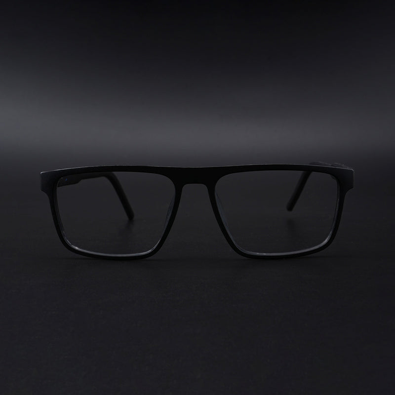 Eyejack Rush Matt Black Square Eyeglasses for Men & Women (1007CL701-C7)