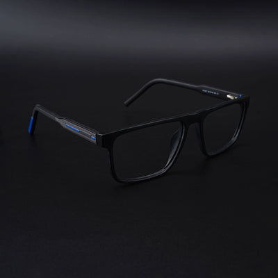 Eyejack Rush Matt Black Square Eyeglasses for Men & Women (1007CL701-C7)