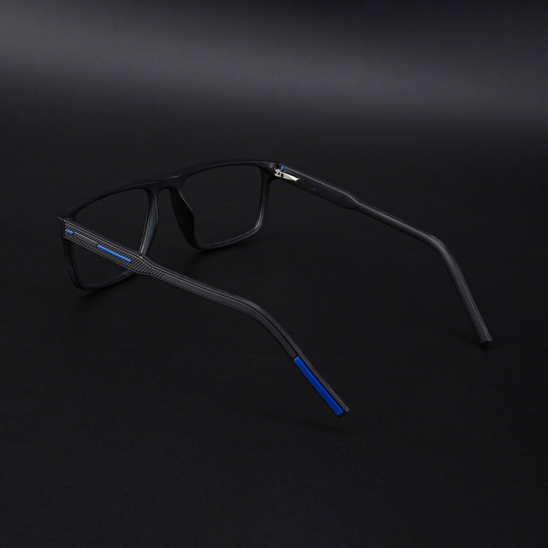 Eyejack Rush Matt Black Square Eyeglasses for Men & Women (1007CL701-C7)