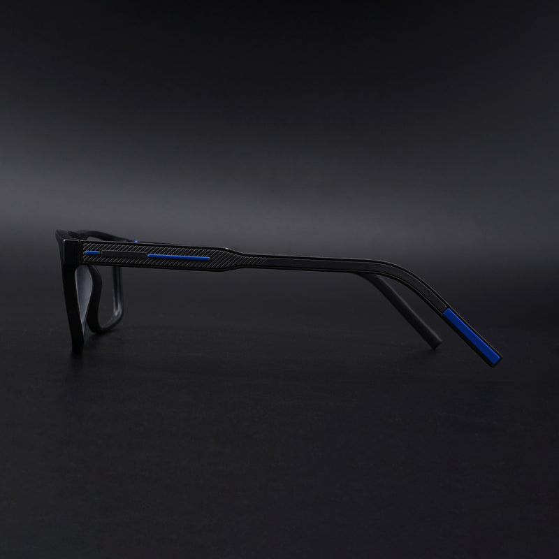 Eyejack Rush Matt Black Square Eyeglasses for Men & Women (1007CL701-C7)