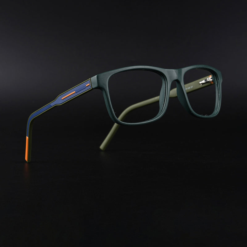 Eyejack Rush Green Square Eyeglasses for Men & Women (1008CL710-C6)