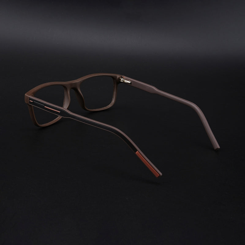 Eyejack Rush Matt Brown Square Eyeglasses for Men & Women (1008CL714-C10)