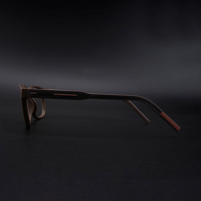 Eyejack Rush Matt Brown Square Eyeglasses for Men & Women (1008CL714-C10)