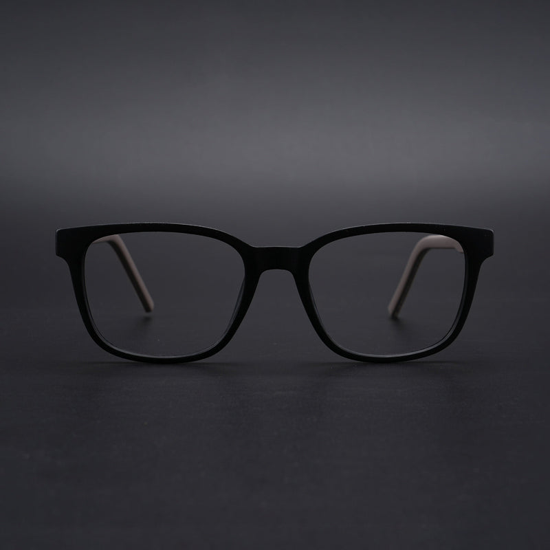 Eyejack Rush Matt Black Square Eyeglasses for Men & Women (1009CL715-C1)