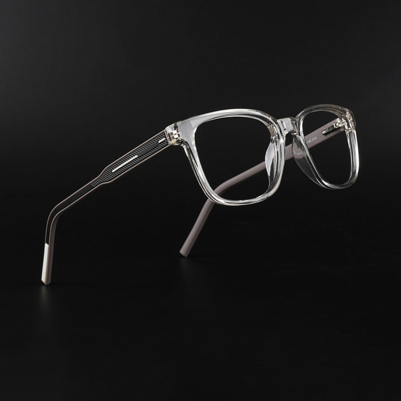 Eyejack Rush Transparent Square Eyeglasses for Men & Women (1009CL716-C2)