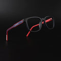 Eyejack Rush Navy Blue Square Eyeglasses for Men & Women (1009CL717-C3)