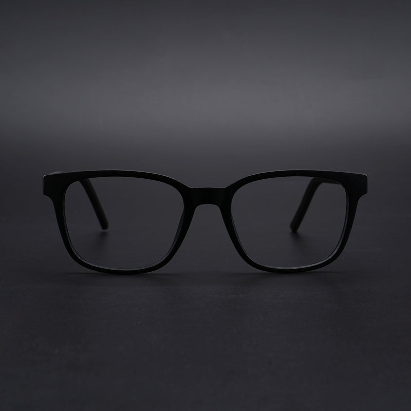 Eyejack Rush Matt Black Square Eyeglasses for Men & Women (1009CL721-C7)