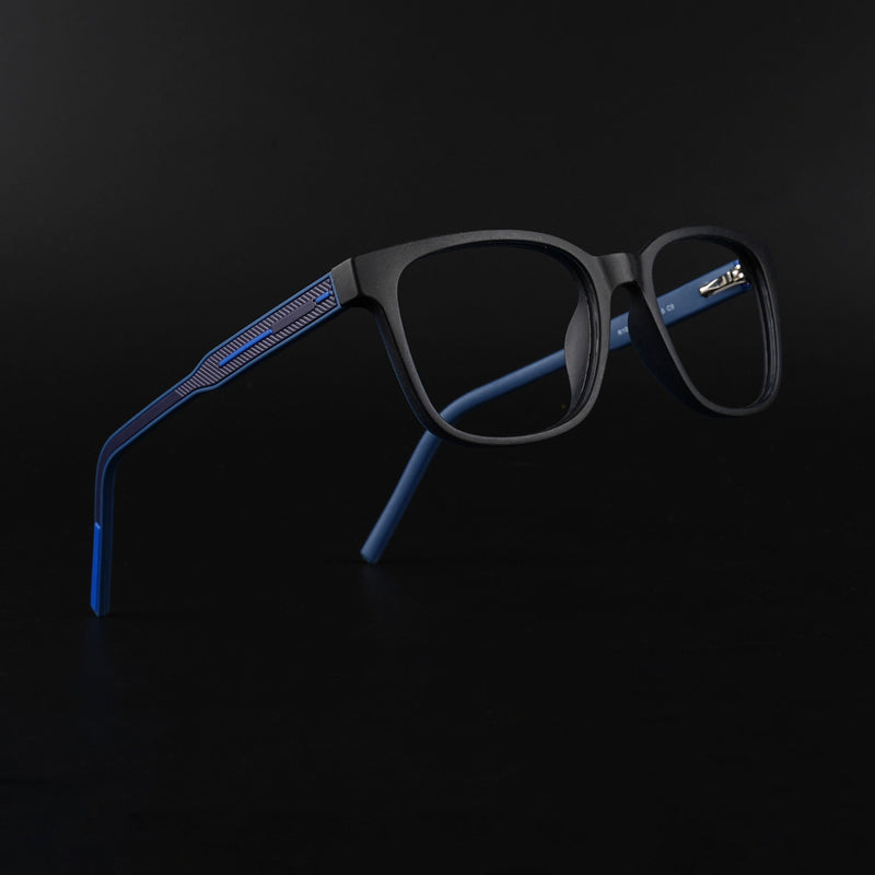Eyejack Rush Navy Blue Square Eyeglasses for Men & Women (1009CL722-C8)