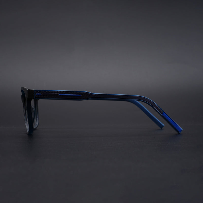 Eyejack Rush Navy Blue Square Eyeglasses for Men & Women (1009CL722-C8)
