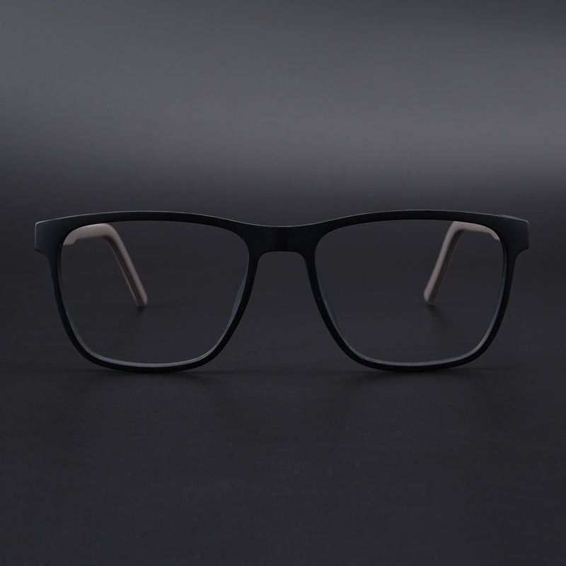 Eyejack Rush Matt Black Square Eyeglasses for Men & Women (1010CL725-C1)