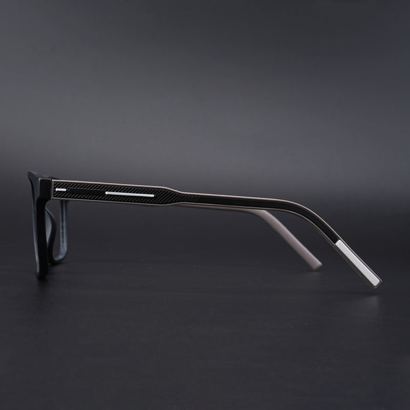 Eyejack Rush Matt Black Square Eyeglasses for Men & Women (1010CL725-C1)