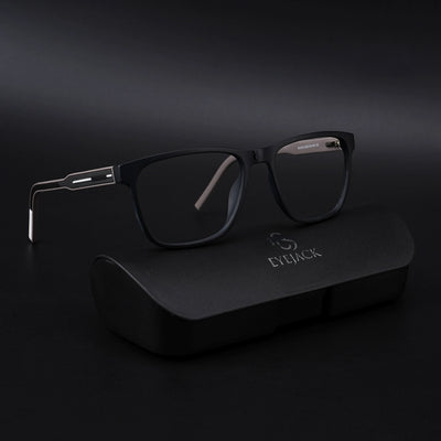 Eyejack Rush Matt Black Square Eyeglasses for Men & Women (1010CL725-C1)