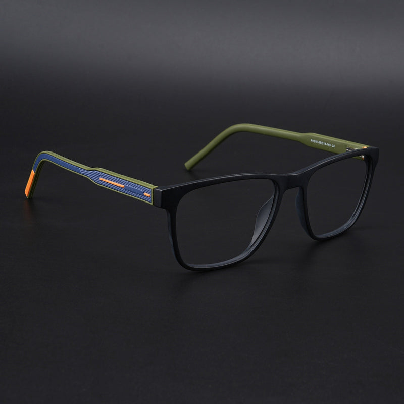 Eyejack Rush Matt Black Square Eyeglasses for Men & Women (1010CL729-C5)