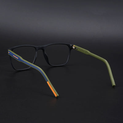 Eyejack Rush Matt Black Square Eyeglasses for Men & Women (1010CL729-C5)