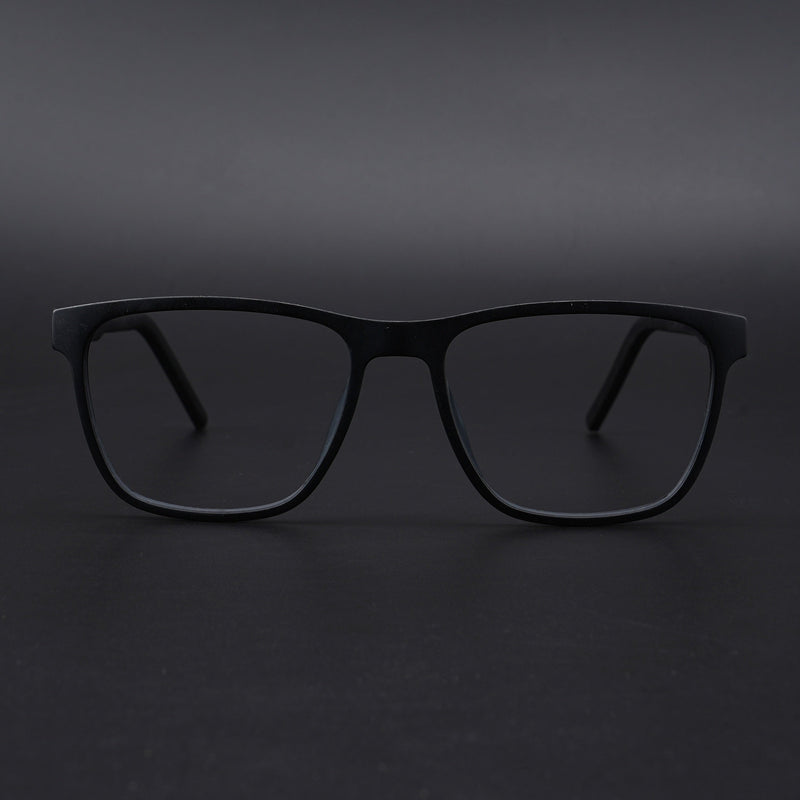 Eyejack Rush Matt Black Square Eyeglasses for Men & Women (1010CL731-C7)