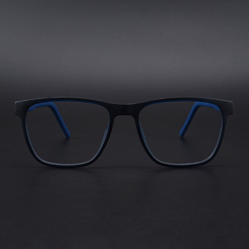Eyejack Rush Navy Blue Square Eyeglasses for Men & Women (1010CL732-C8)