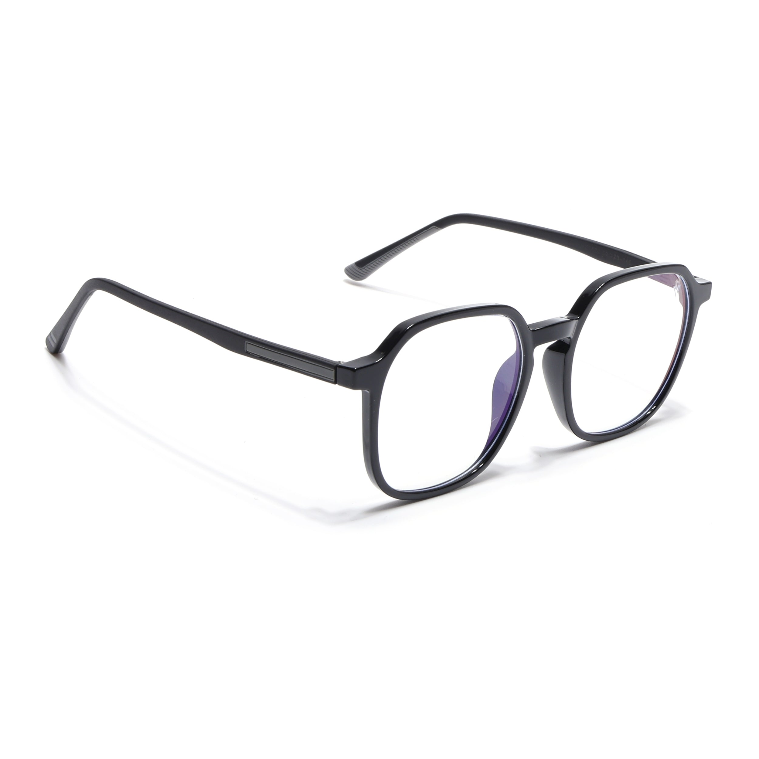 Voyage Black Round Eyeglasses for Men & Women (11008MG3993-C1)