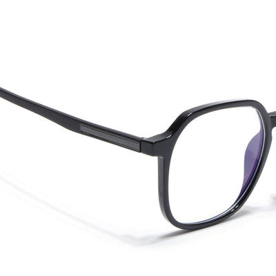 Voyage Black Round Eyeglasses for Men & Women (11008MG3993-C1)