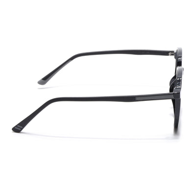 Voyage Black Round Eyeglasses for Men & Women (11008MG3993-C1)