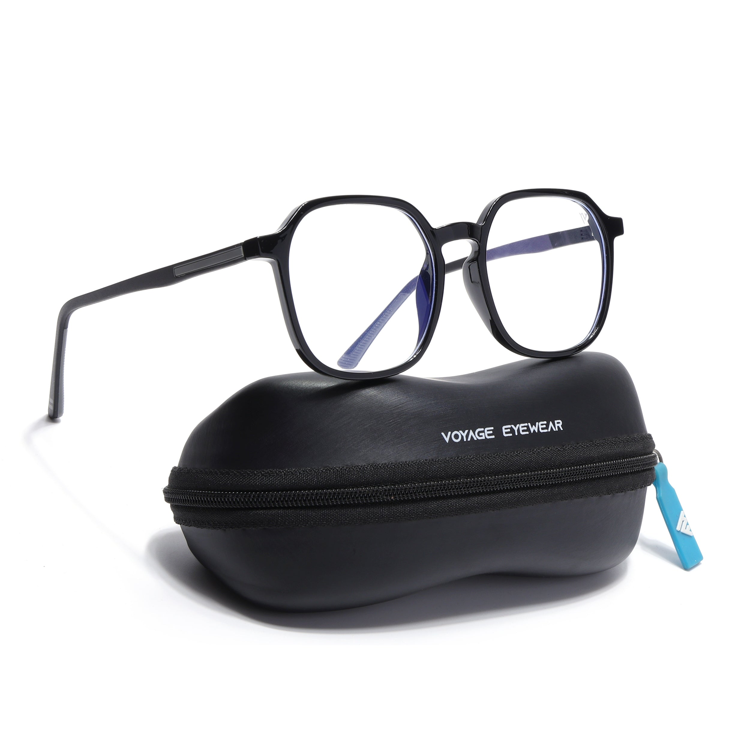Voyage Black Round Eyeglasses for Men & Women (11008MG3993-C1)