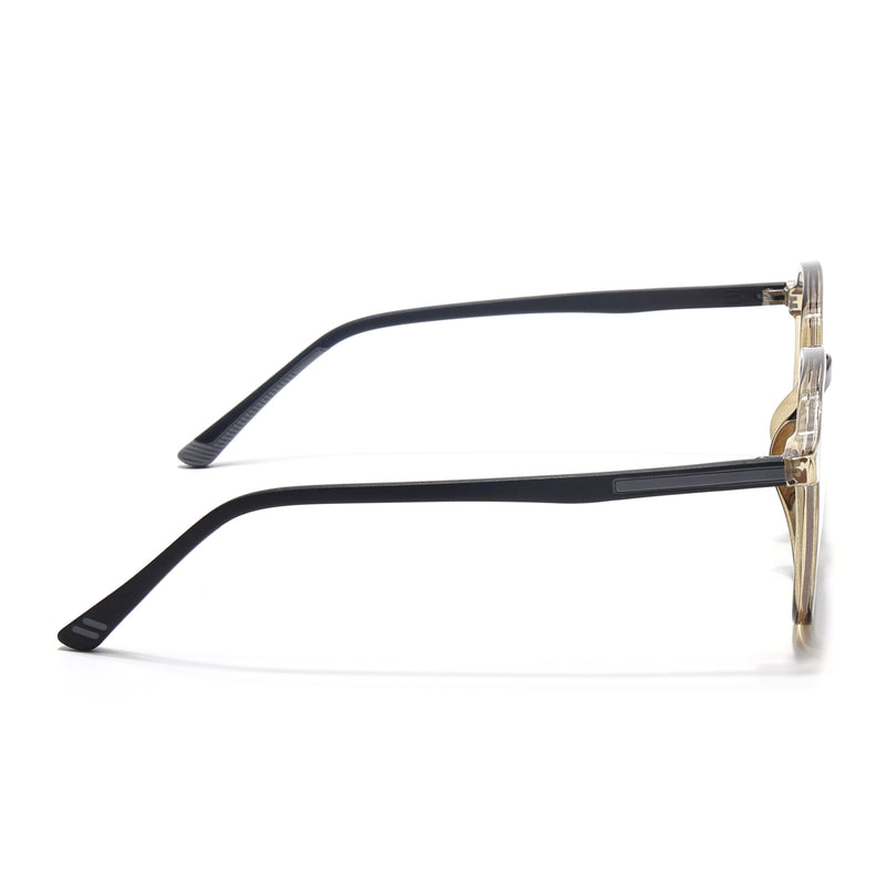 Voyage Brown Round Eyeglasses for Men & Women (11008MG3996-C4)