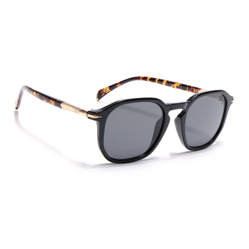 Eyejack Black Square Sunglasses for Men & Women (1115CL1085)