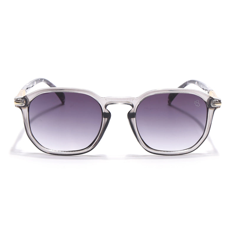 Eyejack Transparent Grey Square Sunglasses for Men & Women (1115CL1086)