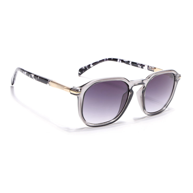 Eyejack Transparent Grey Square Sunglasses for Men & Women (1115CL1086)