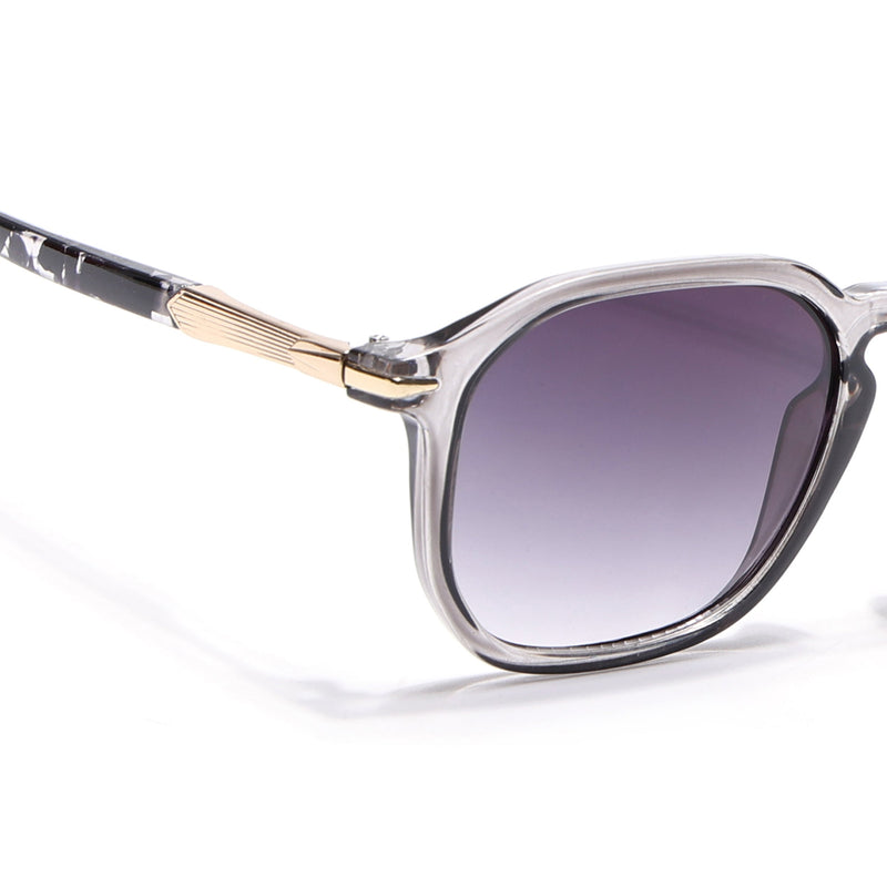 Eyejack Transparent Grey Square Sunglasses for Men & Women (1115CL1086)