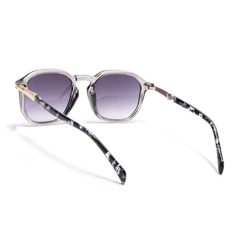 Eyejack Transparent Grey Square Sunglasses for Men & Women (1115CL1086)