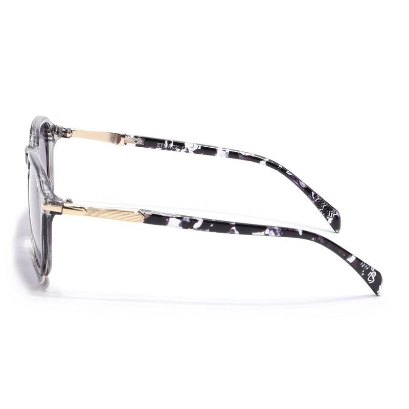 Eyejack Transparent Grey Square Sunglasses for Men & Women (1115CL1086)
