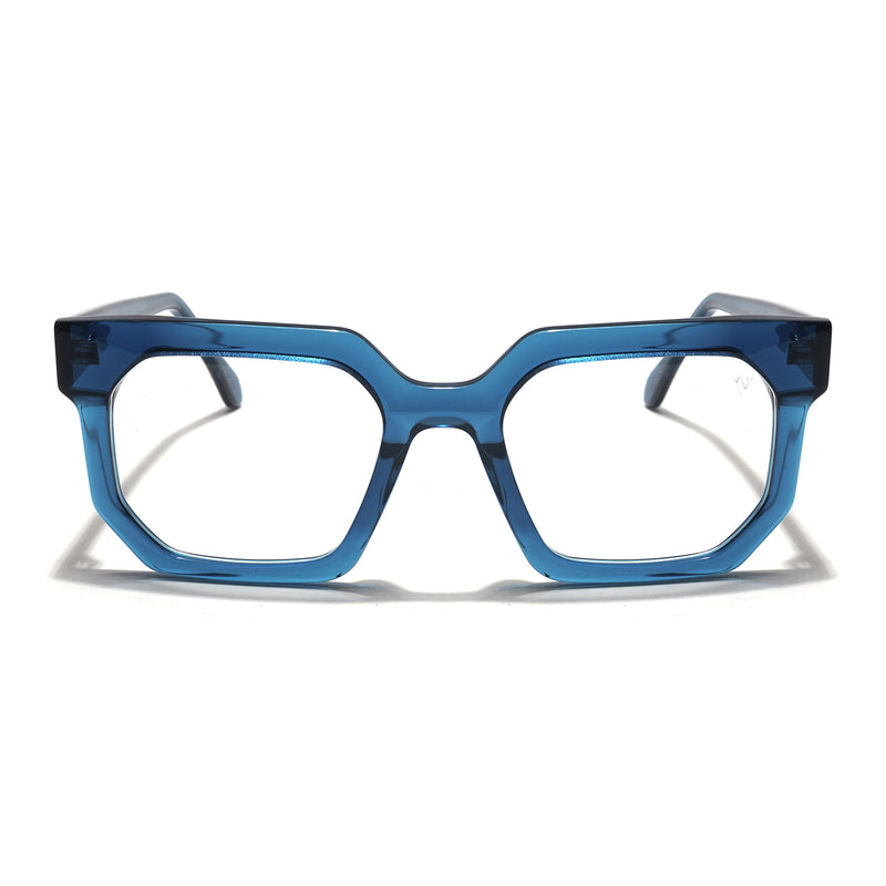 Voyage Veloura Select Blue Square Eyeglasses for Men & Women (1132SLMG5874-C3)