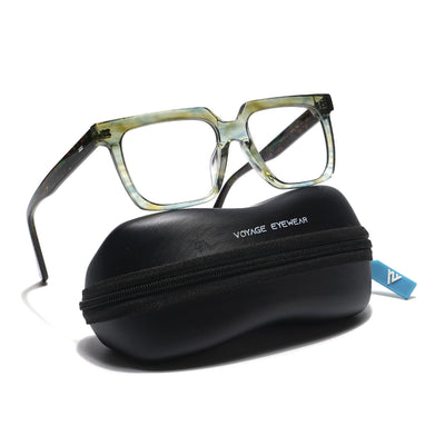 Voyage Veloura Select Light Green Square Eyeglasses for Men & Women (1133SLMG5926-C1)