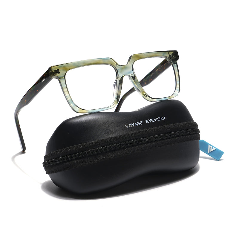 Voyage Veloura Select Light Green Square Eyeglasses for Men & Women (1133SLMG5926-C1)