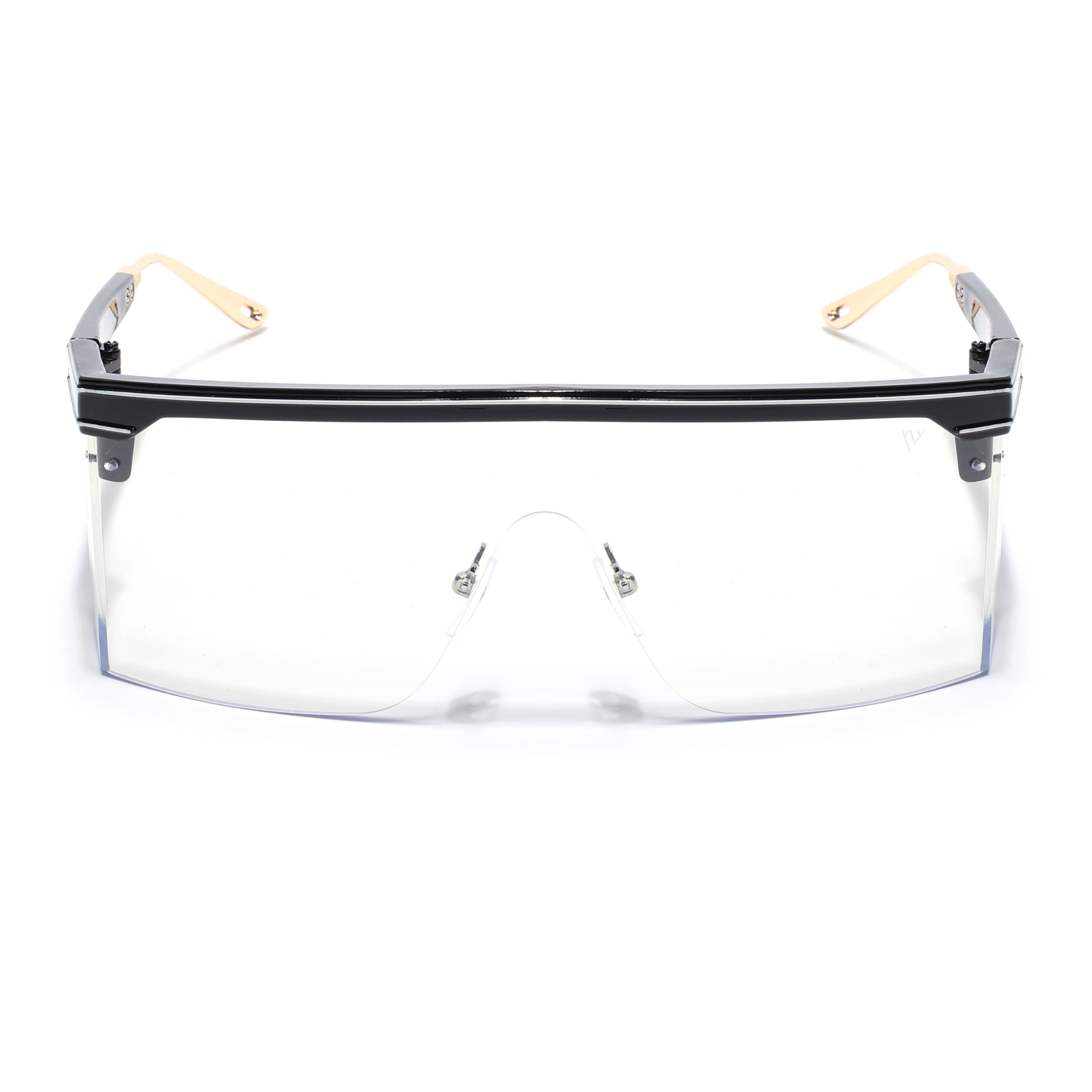 Voyage Black & White Wayfarer Eyeglasses for Men & Women (11388MG5211-C1)