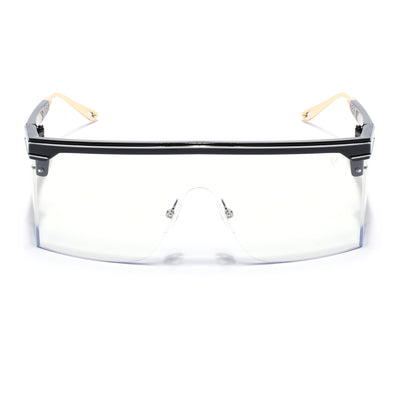 Voyage Black & White Wayfarer Eyeglasses for Men & Women (11388MG5211-C1)