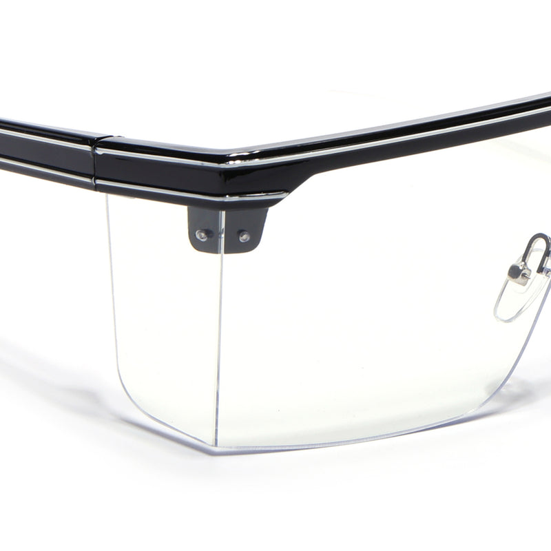 Voyage Black & White Wayfarer Eyeglasses for Men & Women (11388MG5211-C1)