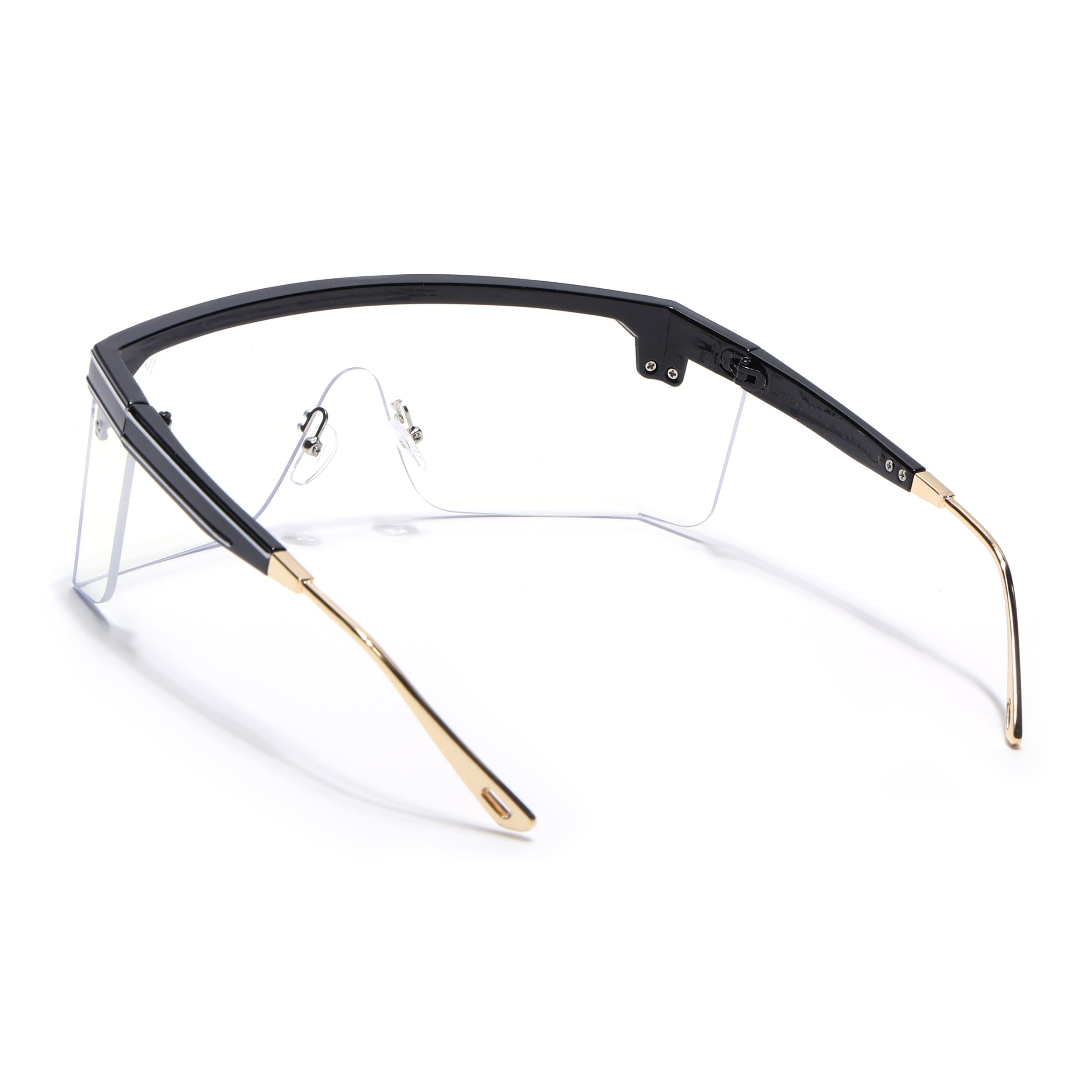 Voyage Black & White Wayfarer Eyeglasses for Men & Women (11388MG5211-C1)