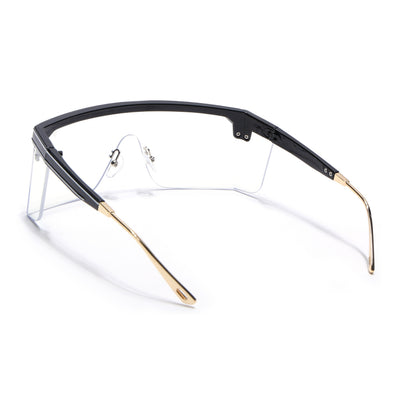 Voyage Black & White Wayfarer Eyeglasses for Men & Women (11388MG5211-C1)