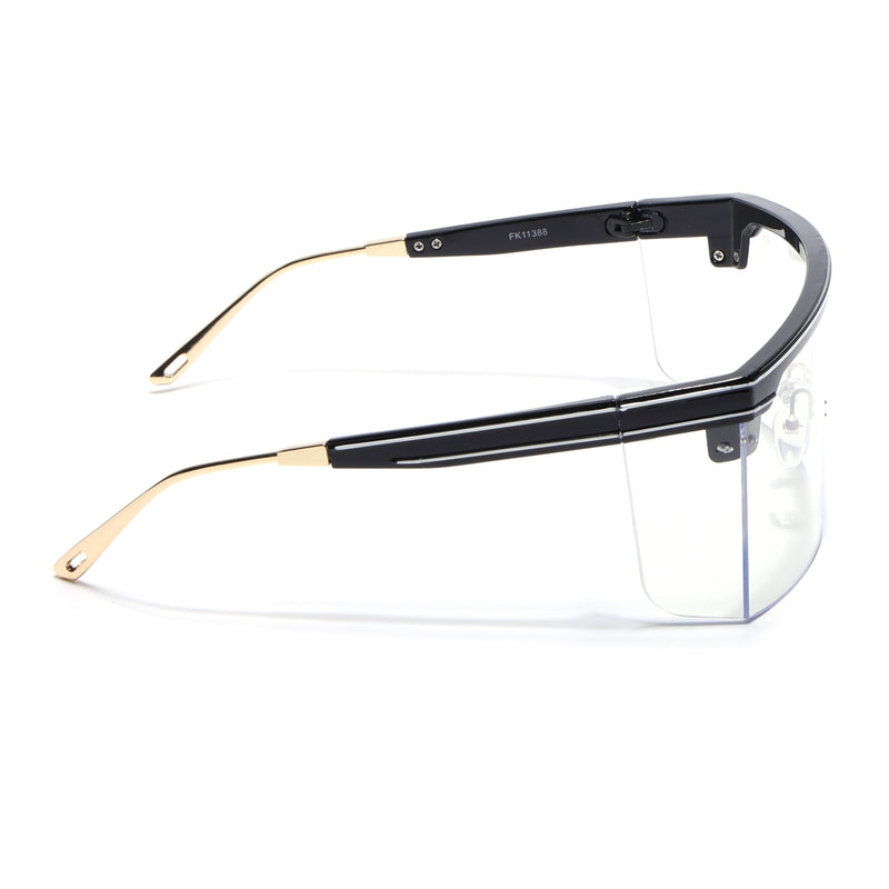 Voyage Black & White Wayfarer Eyeglasses for Men & Women (11388MG5211-C1)