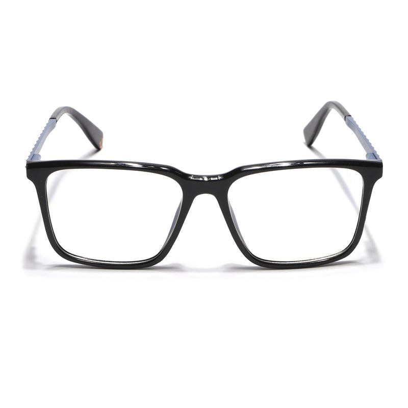 Voyage Shine Black Square Eyeglasses for Men & Women (116003FMG7017-C1)