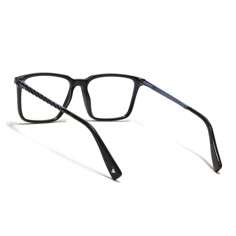 Voyage Shine Black Square Eyeglasses for Men & Women (116003FMG7017-C1)