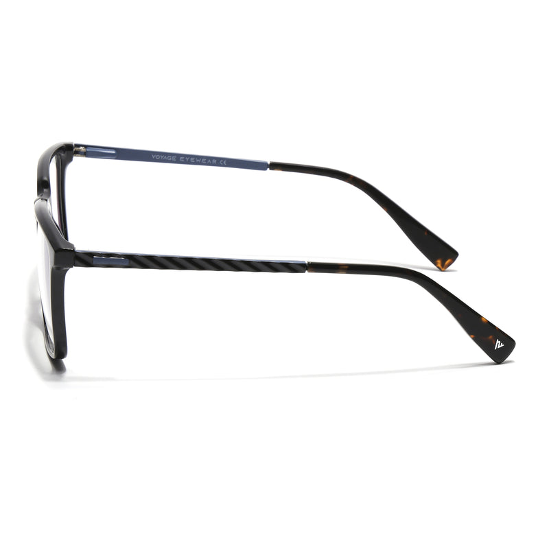 Voyage Shine Black Square Eyeglasses for Men & Women (116003FMG7017-C1)