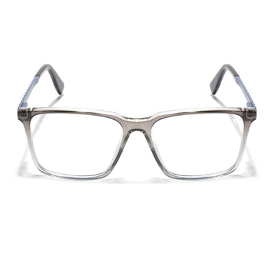 Voyage Grey & Clear Square Eyeglasses for Men & Women (116003FMG7018-C2)