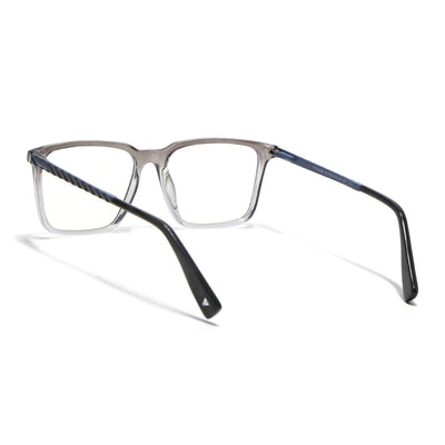 Voyage Grey & Clear Square Eyeglasses for Men & Women (116003FMG7018-C2)