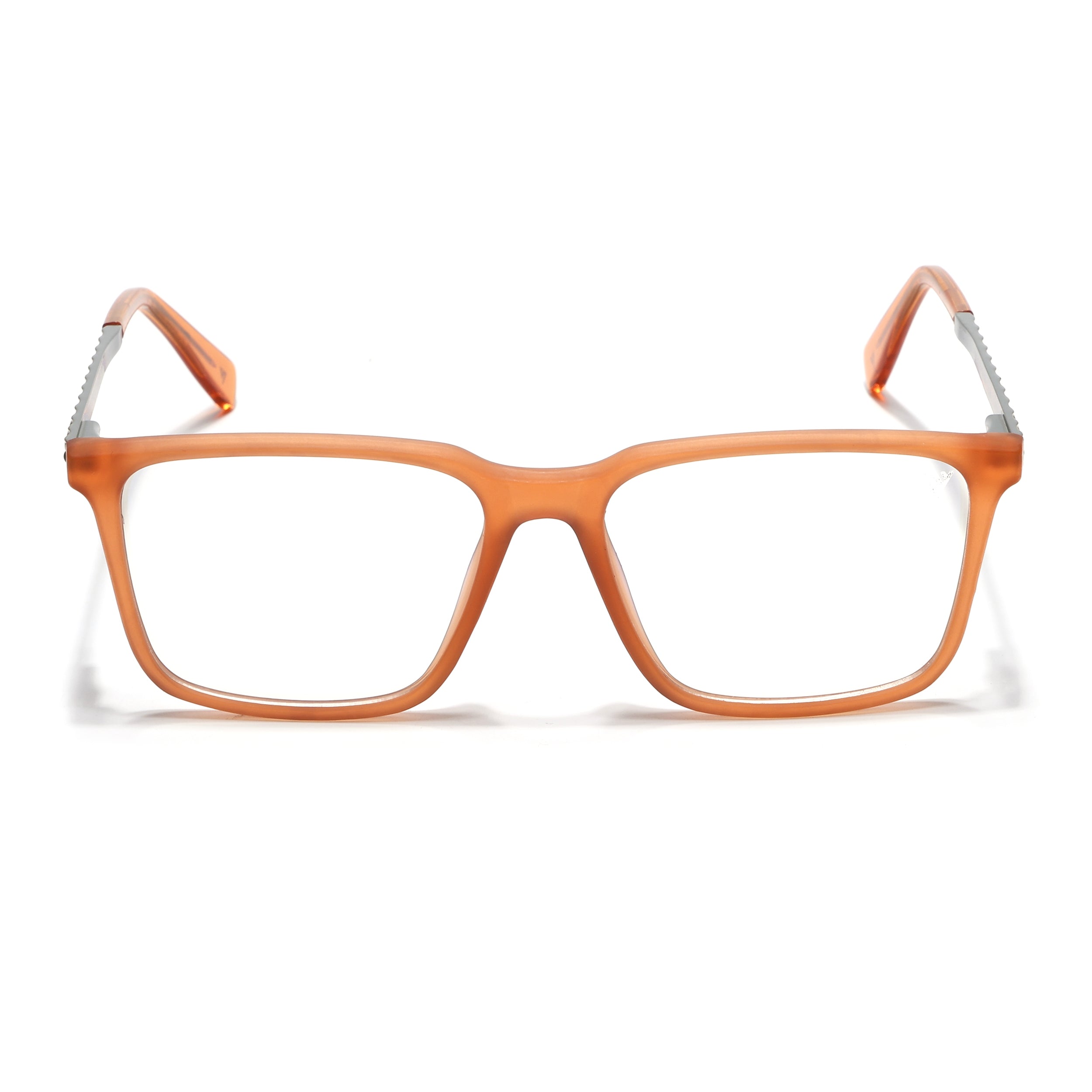 Voyage Orange Square Eyeglasses for Men & Women (116003FMG7019-C3)