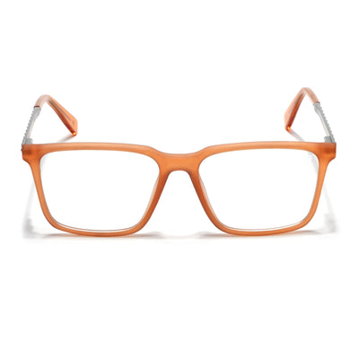 Voyage Orange Square Eyeglasses for Men & Women (116003FMG7019-C3)