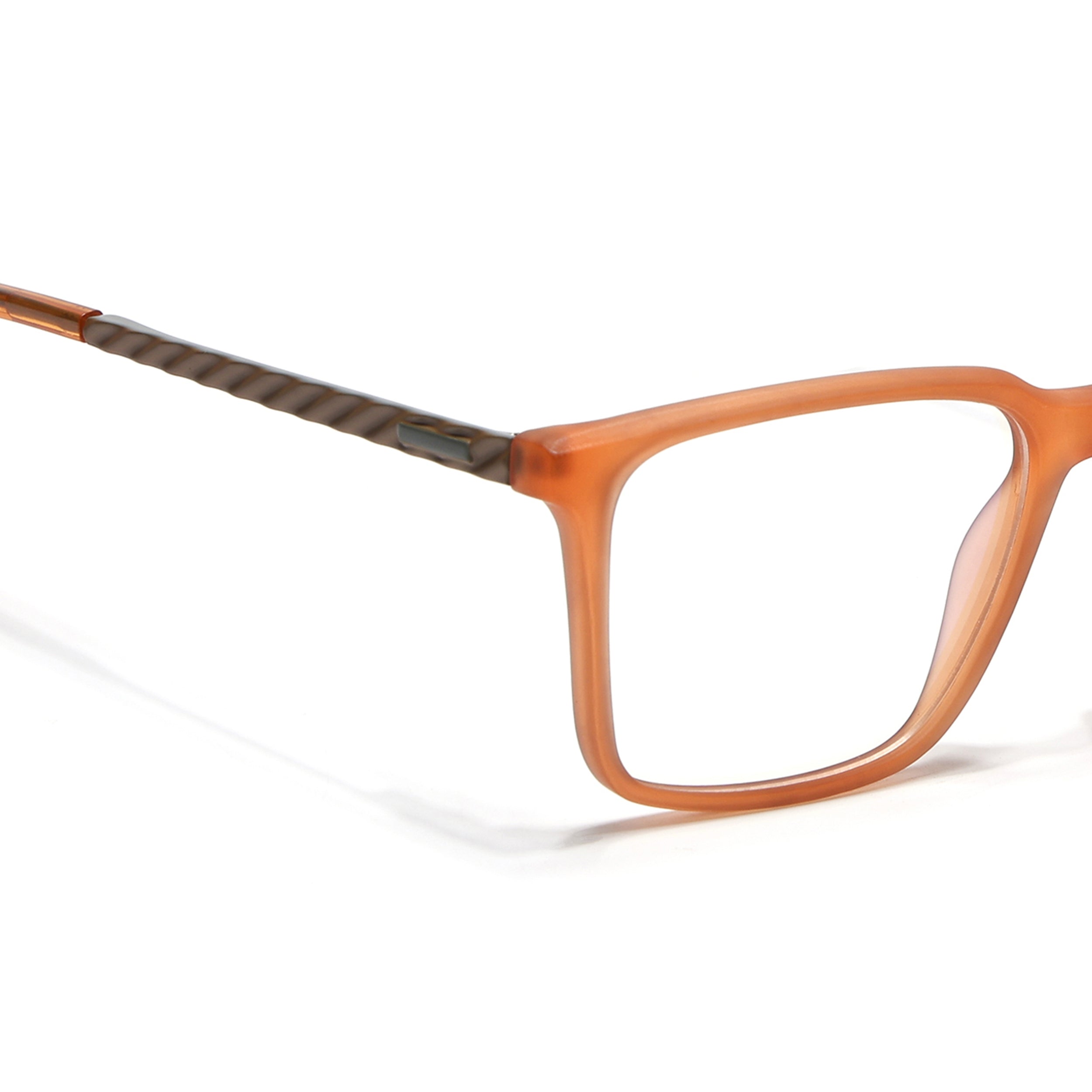Voyage Orange Square Eyeglasses for Men & Women (116003FMG7019-C3)
