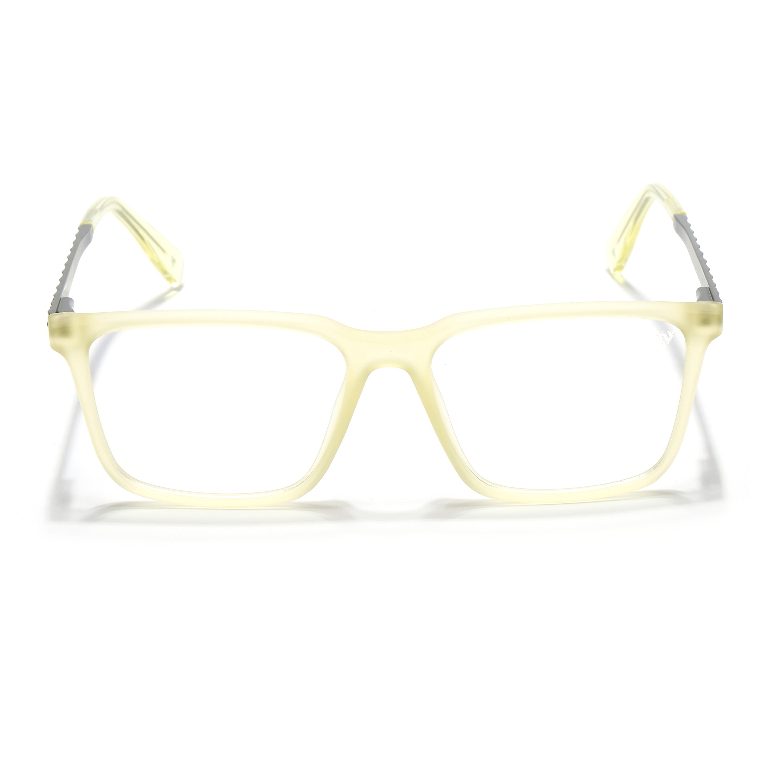 Voyage Light Yellow Square Eyeglasses for Men & Women (116003FMG7020-C4)